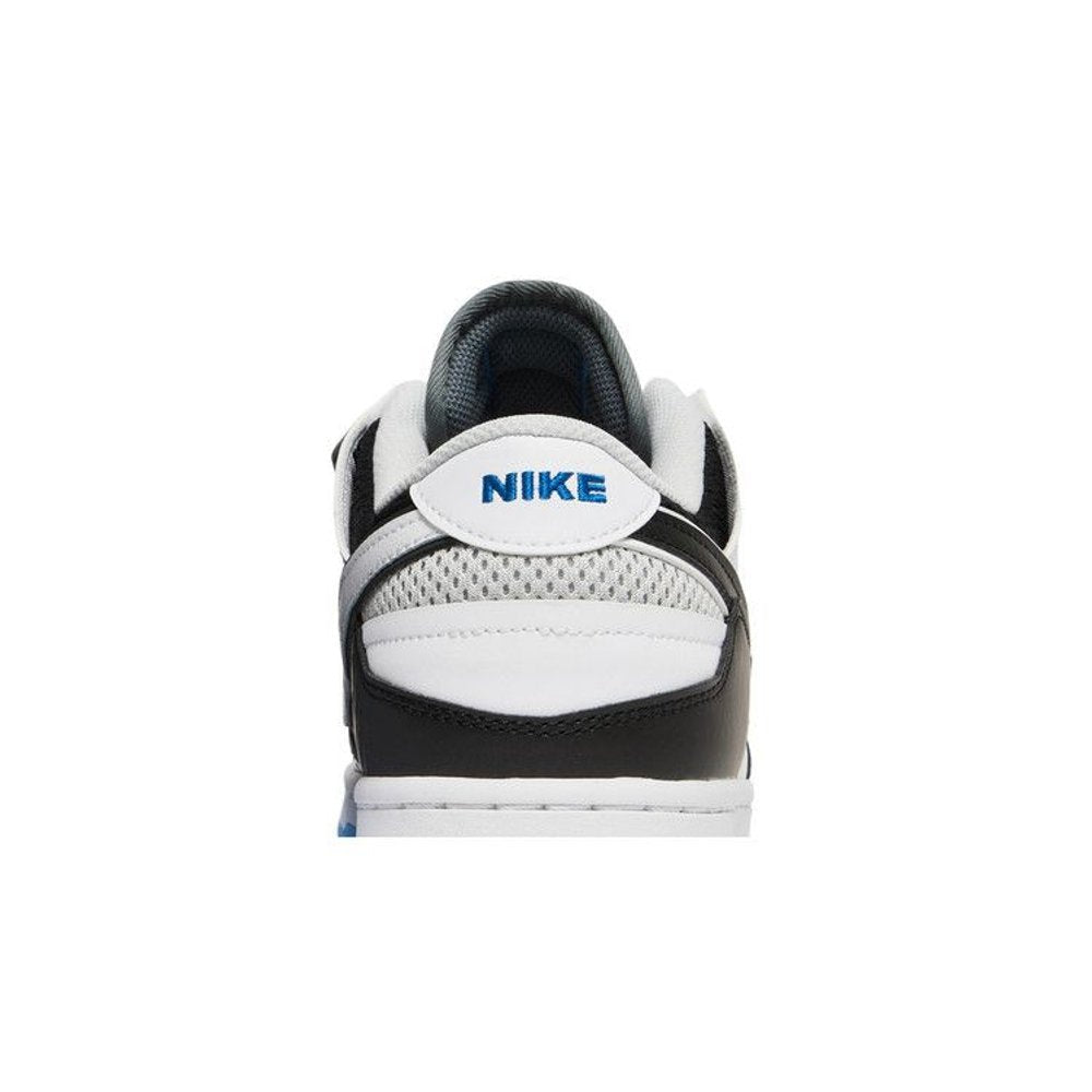 Nike Dunk Low Scrap Black Neutral Grey University Blue White – detail materiálu | Purekickz