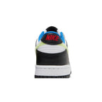Nike Dunk Low Signal Blue Lemon Twist (GS) – detail materiálu | Purekickz