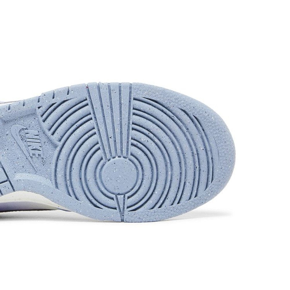 Nike Dunk Low White Blue Airbrush (W) – pohled shora | Purekickz