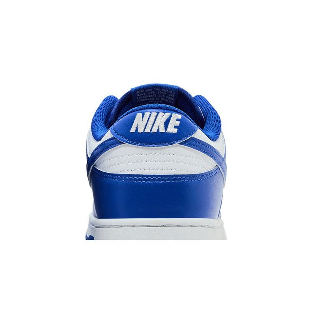 Nike Dunk Low White Hyper Royal (2025) – detail materiálu | Purekickz