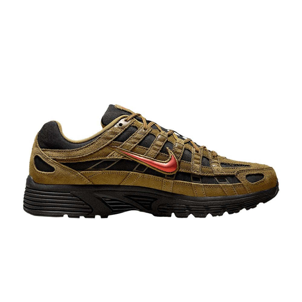 Nike P-6000 Premium Cordura Olive Flak Black Picante Red – boční pohled | Purekickz