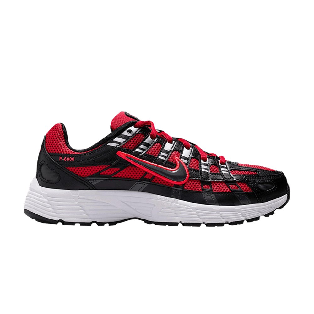 Nike P-6000 University Red Metallic Silver Dark Smoke Grey Black (GS)