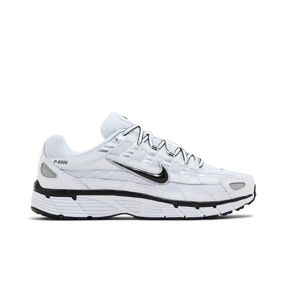 Nike P-6000 White Metallic Silver Black