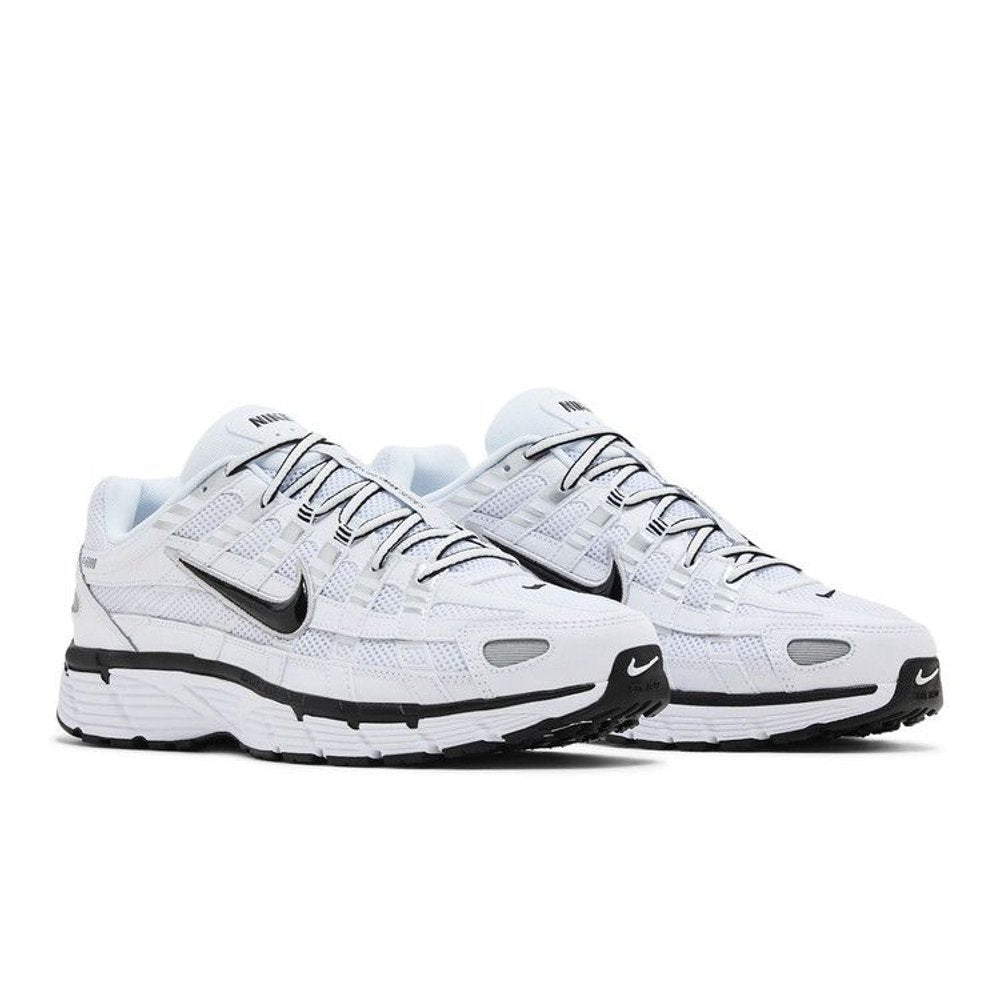 Nike P-6000 White Metallic Silver Black