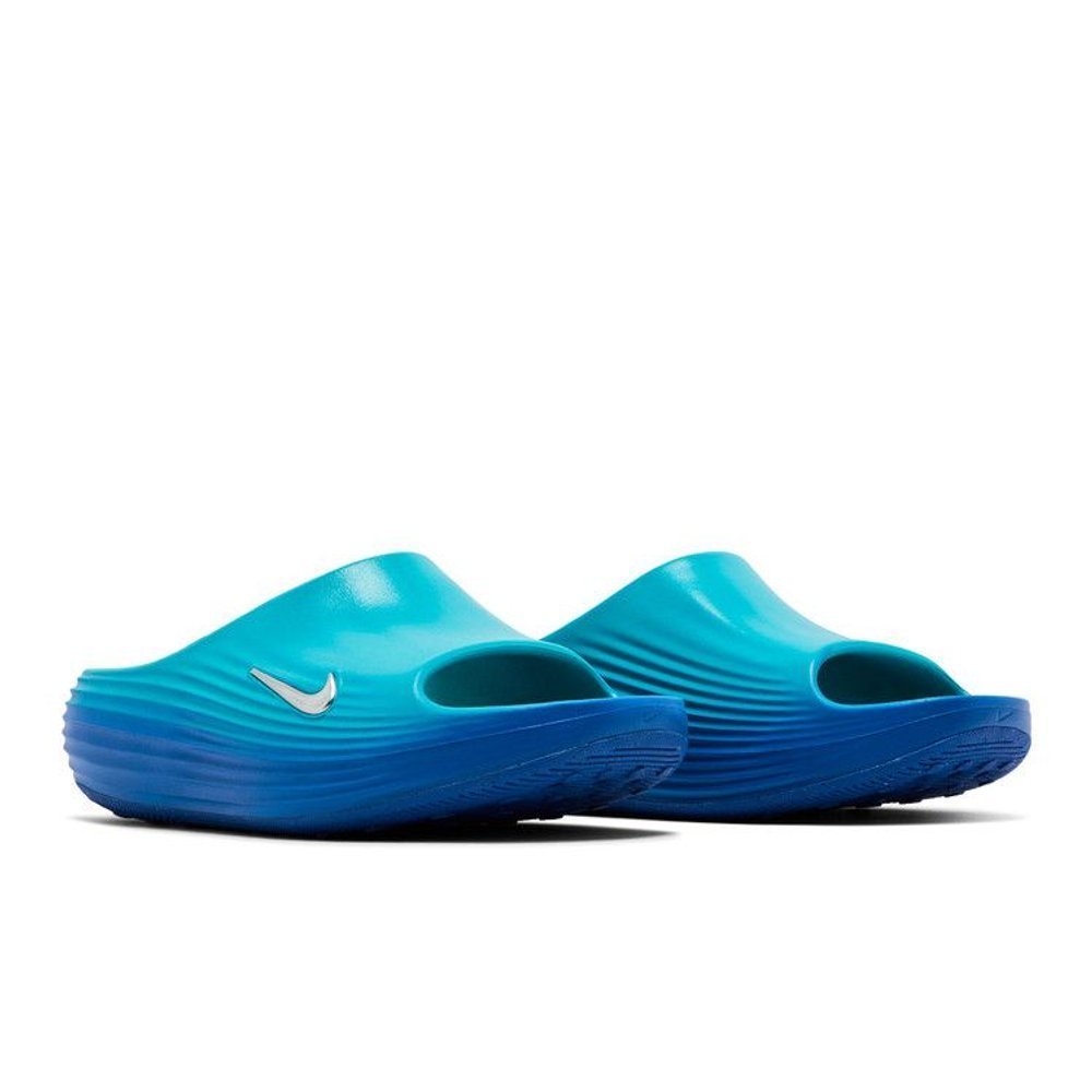 Nike ReactX Rejuven8 Slide Dusty Cactus Game Royal – lifestyle foto | Purekickz