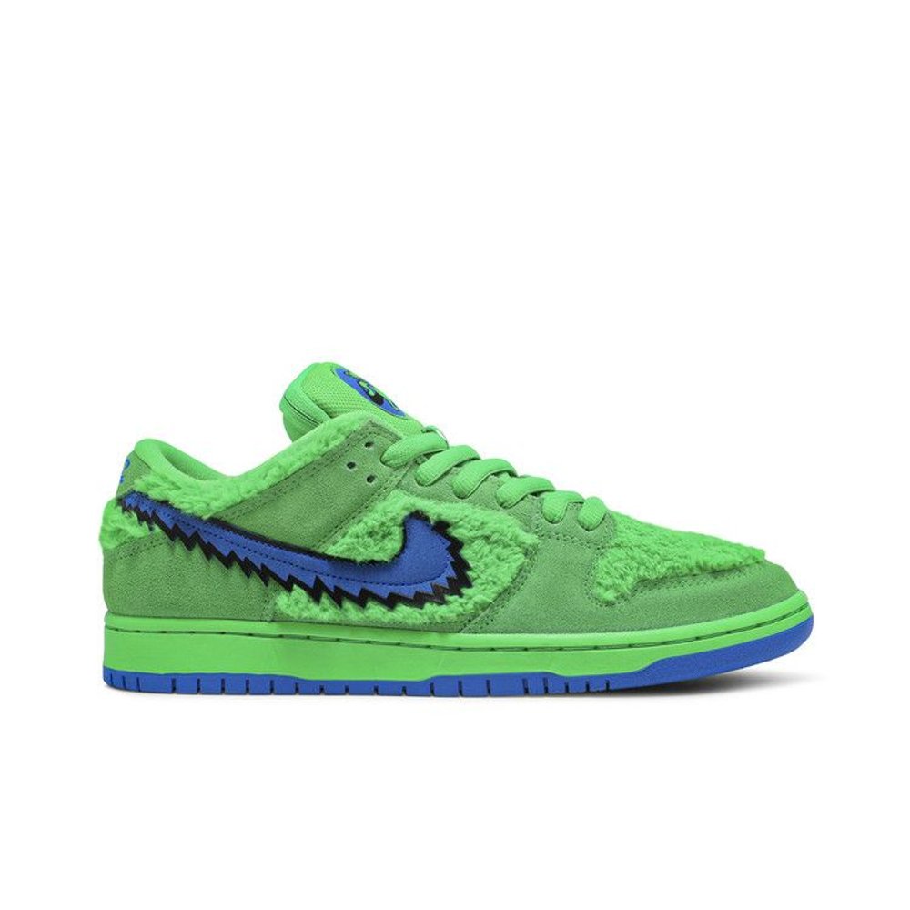 Nike SB Dunk Low Grateful Dead Bears Green – boční pohled | Purekickz