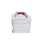 Nike SB Dunk Low Pro Triple White – detail materiálu | Purekickz