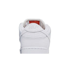 Nike SB Dunk Low Pro Triple White – detail materiálu | Purekickz