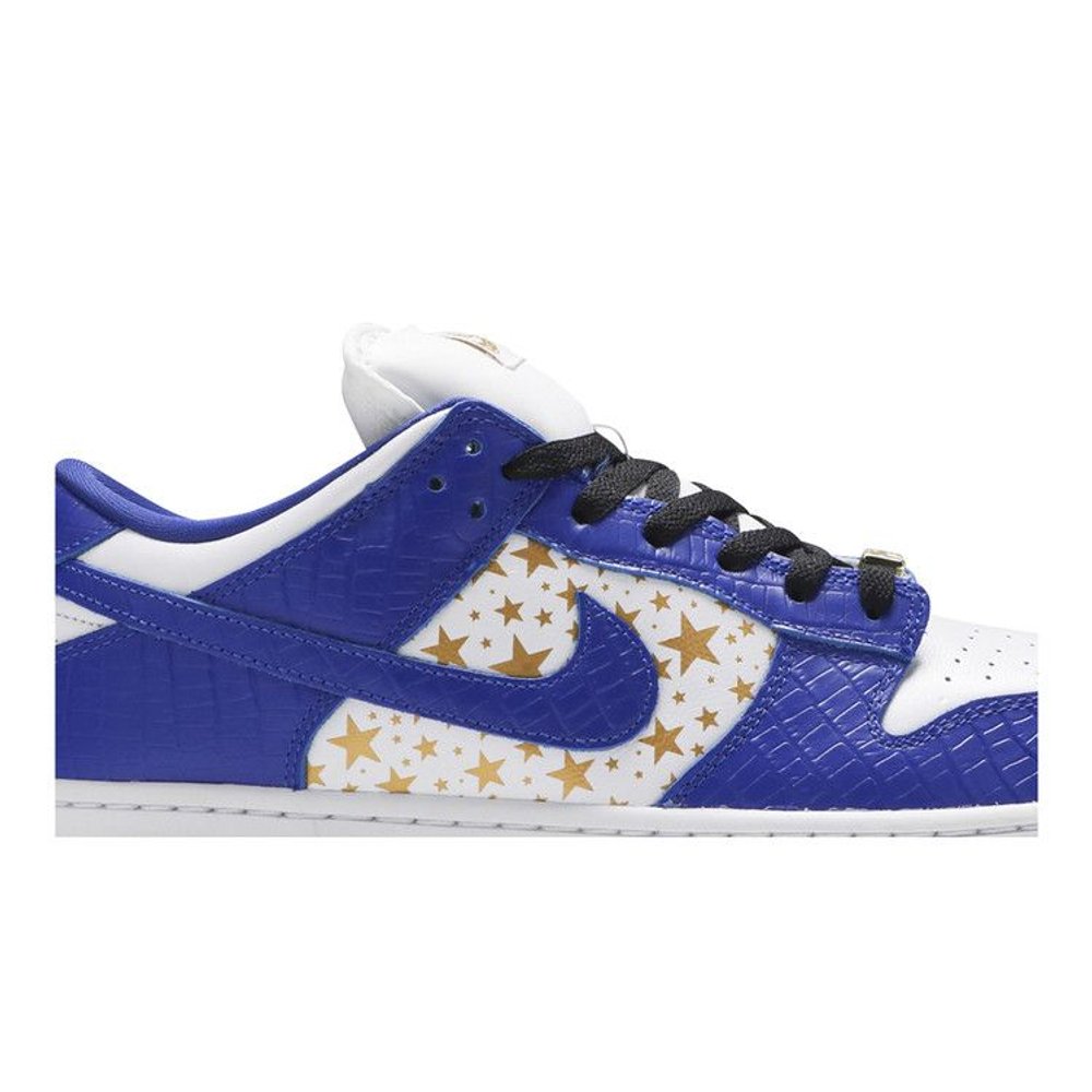 Nike SB Dunk Low Supreme Stars Hyper Royal (2021) – detail | Purekickz