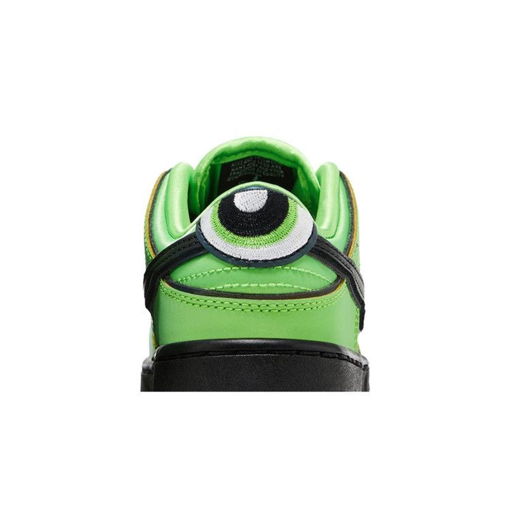 Nike SB Dunk Low The Powerpuff Girls Buttercup (PS) – detail materiálu | Purekickz