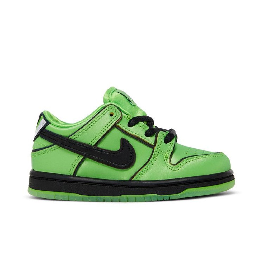 Nike SB Dunk Low The Powerpuff Girls Buttercup (TD) – boční pohled | Purekickz