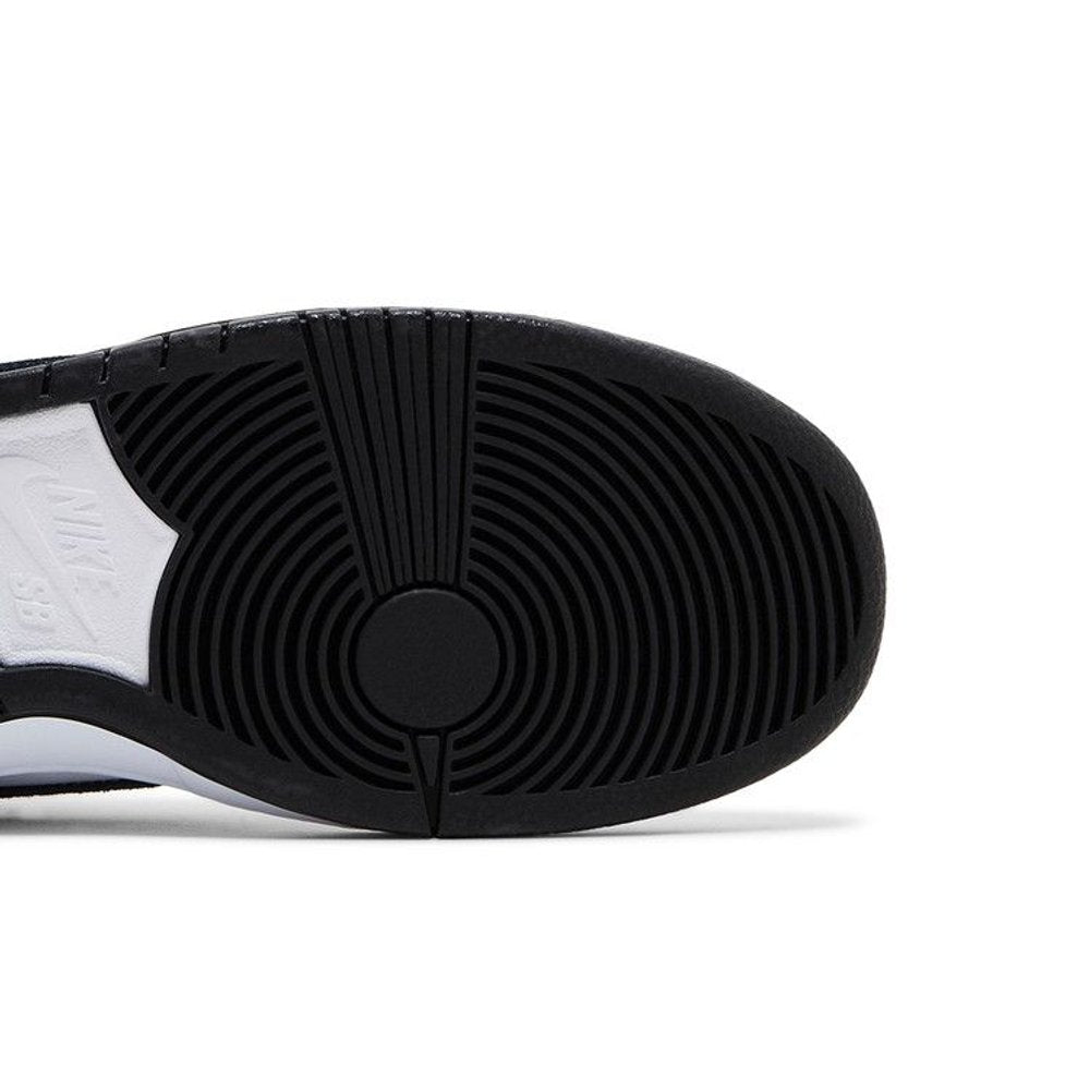 Nike SB Dunk Low White Black – pohled shora | Purekickz