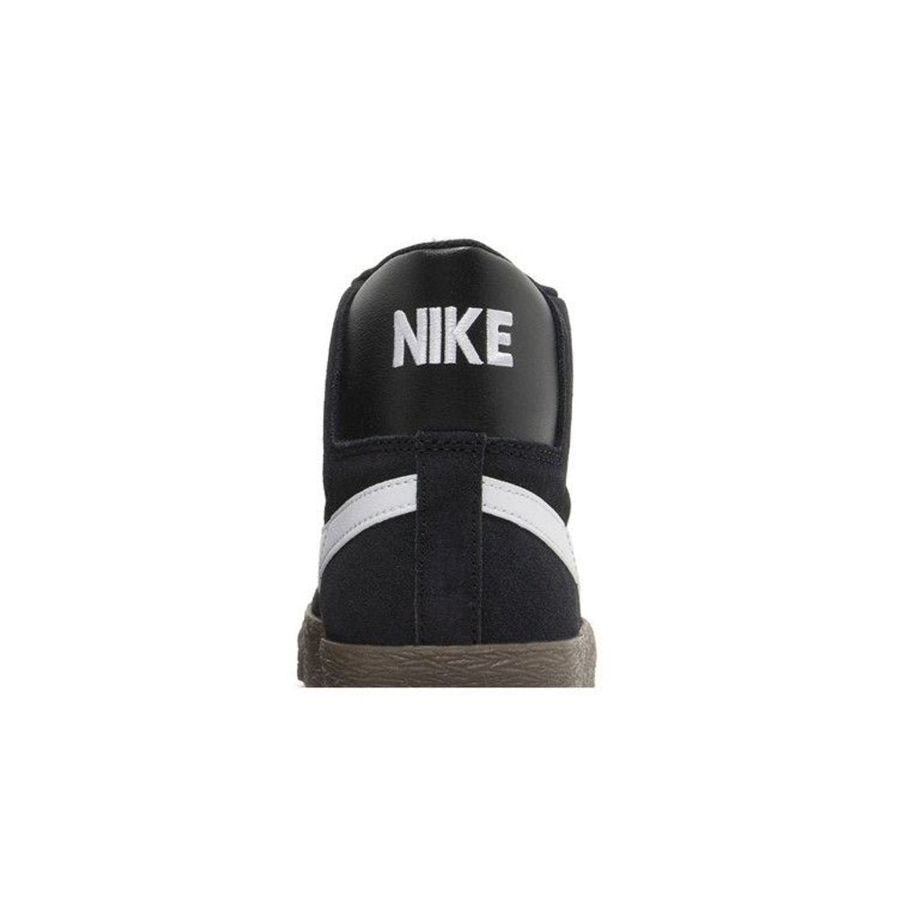 Nike SB Zoom Blazer Mid Black White Dark Gum – detail materiálu | Purekickz
