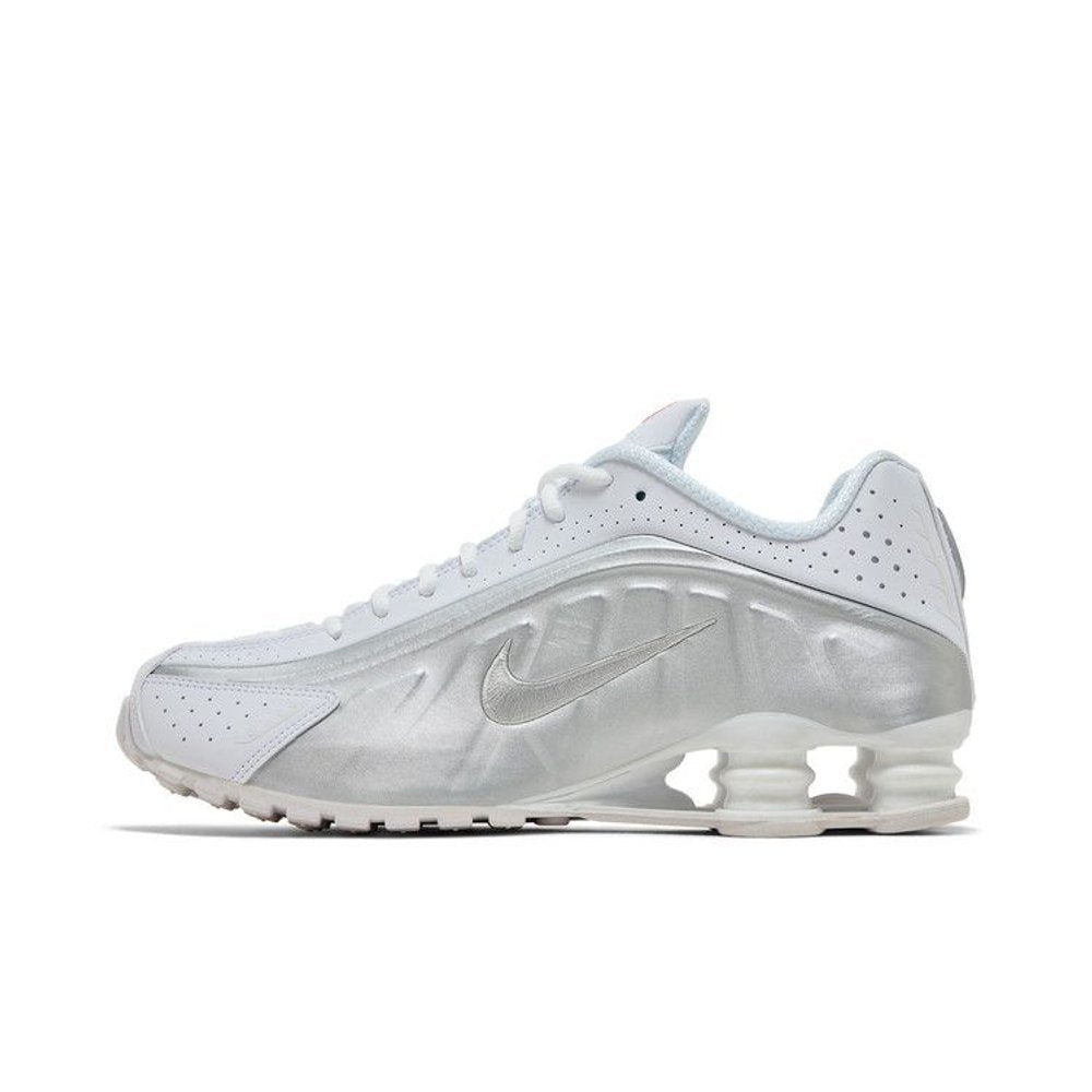 Nike Shox R4 White Bright Crimson Metallic Silver