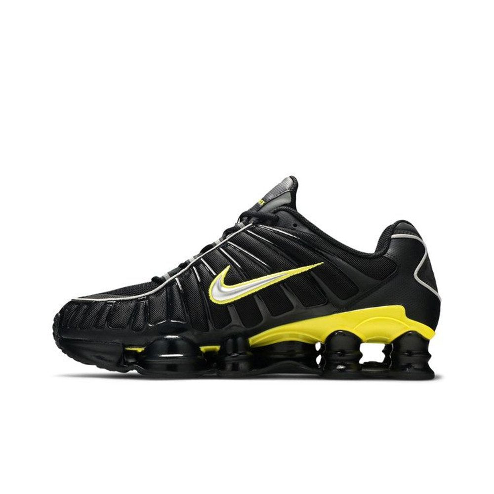 Nike Shox TL Black Dynamic Yellow Metallic Silver – hlavní pohled | Purekickz