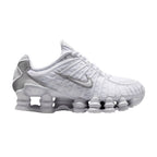 Nike Shox TL GS 'White/Metallic Silver/Max Orange/White' – boční pohled | Purekickz