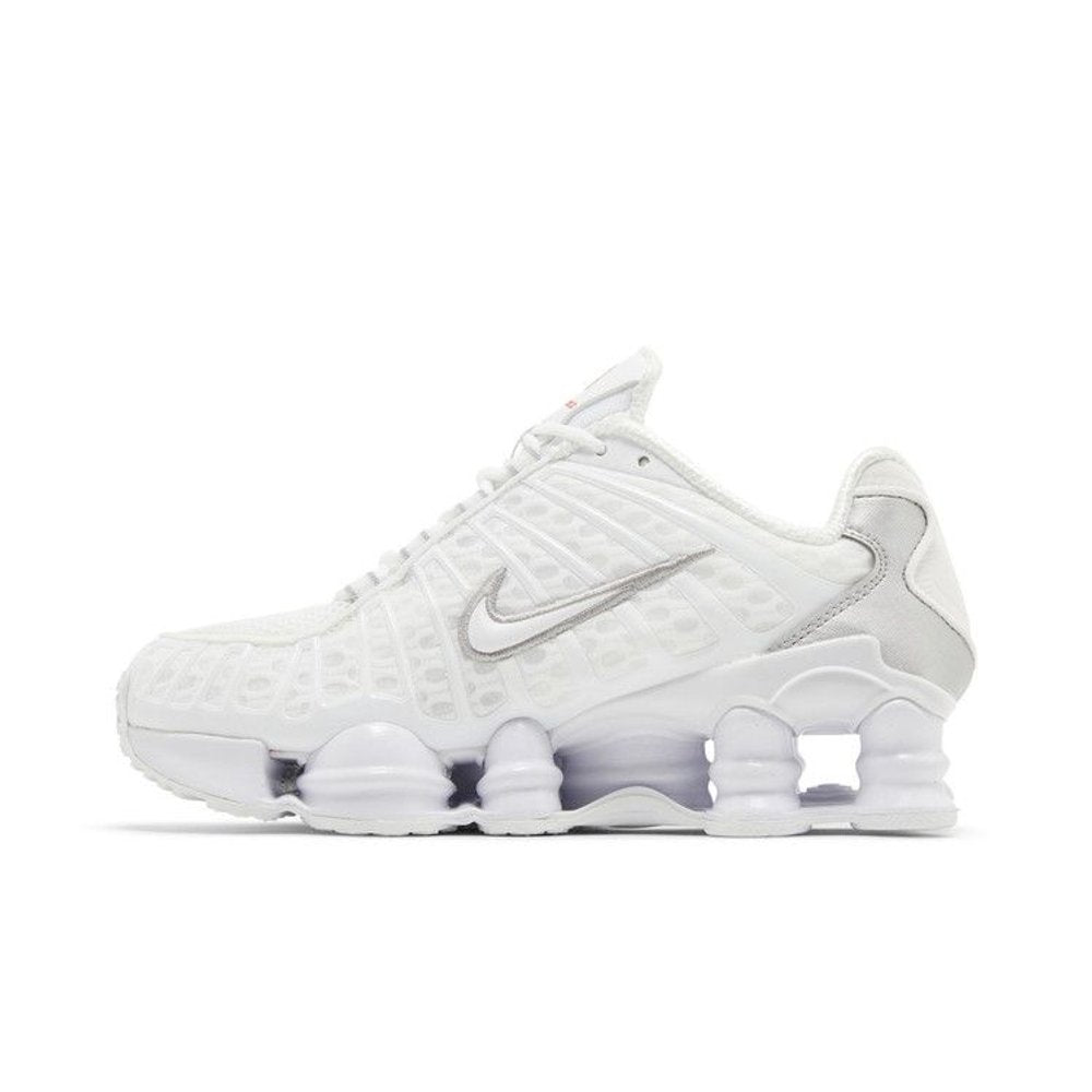 Nike Shox TL White Metallic Silver Max Orange (W) – hlavní pohled | Purekickz