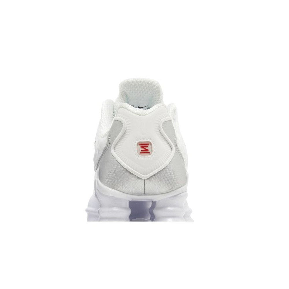 Nike Shox TL White Metallic Silver Max Orange (W) – detail materiálu | Purekickz