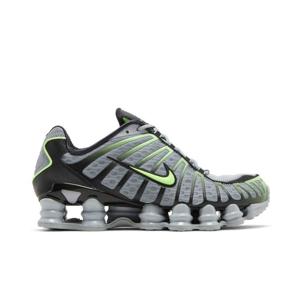 Nike Shox TL 'Wolf Grey Lime' – boční pohled | Purekickz