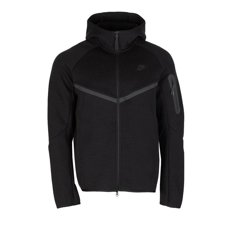 Nike Sportswear Tech Fleece Windrunner Full Zip Hoodie (FW24) Black/Black – hlavní pohled | Purekickz