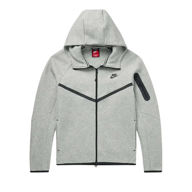Nike Sportswear Tech Fleece Windrunner Full Zip Hoodie (FW24) Dark Grey Heather/Black – hlavní pohled | Purekickz