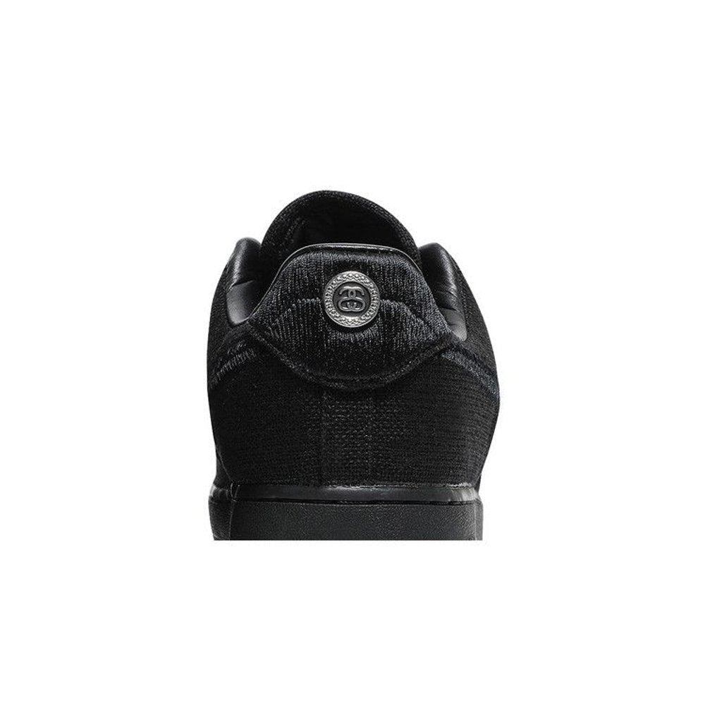Nike Stussy x Air Force 1 Low Triple Black – detail materiálu | Purekickz