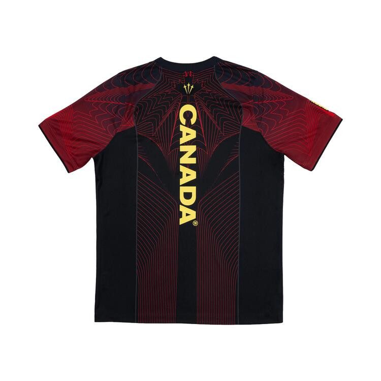 Nike x NOCTA Canada X2 World Cup 2026 Soccer O-Can Pre-Match Jersey Black – boční pohled | Purekickz