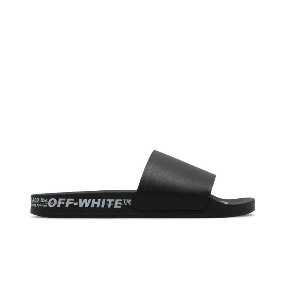OFF-WHITE Industrial Belt Slides Black White – boční pohled | Purekickz