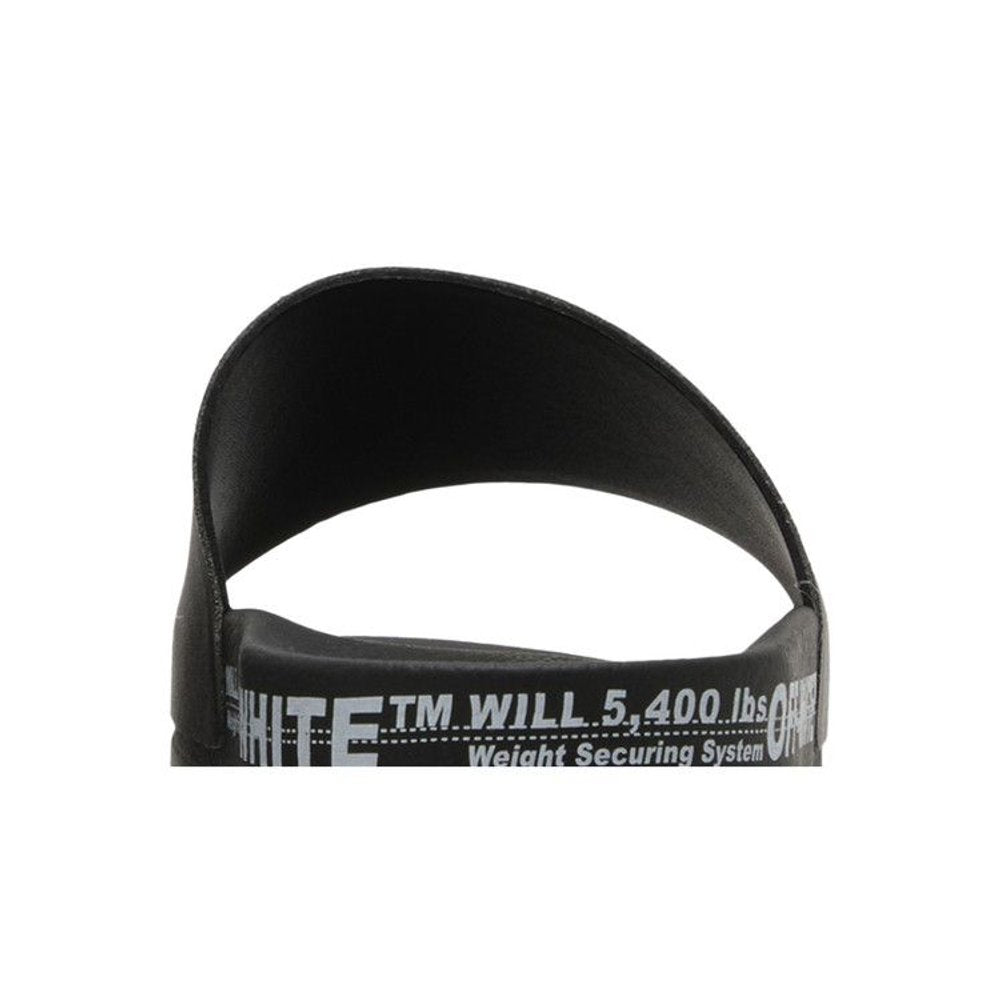 OFF-WHITE Industrial Belt Slides Black White – detail materiálu | Purekickz