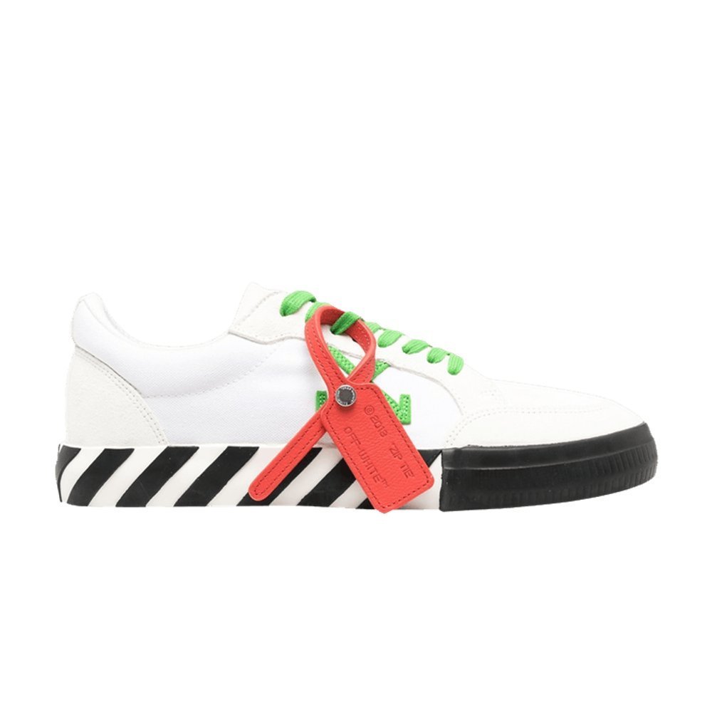 OFF-WHITE Vulc Low White Lime Green – boční pohled | Purekickz