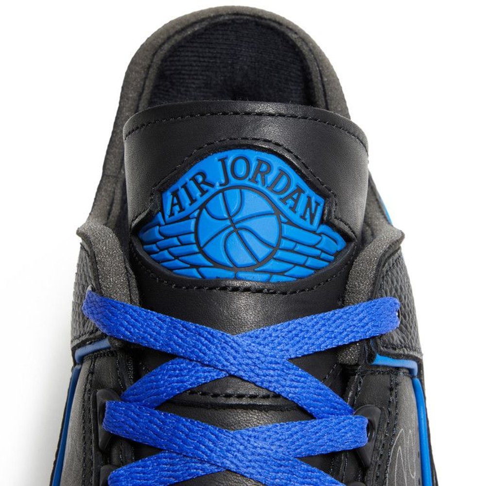 Off-White x Air Jordan 2 Retro Low SP 'Black Varsity Royal' – pohled 10 | Purekickz