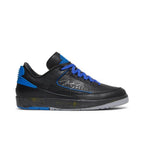 Off-White x Air Jordan 2 Retro Low SP 'Black Varsity Royal' – boční pohled | Purekickz