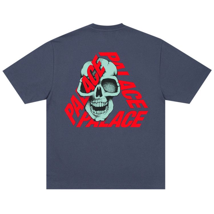 Palace P3 Skull Tee Navy – boční pohled | Purekickz