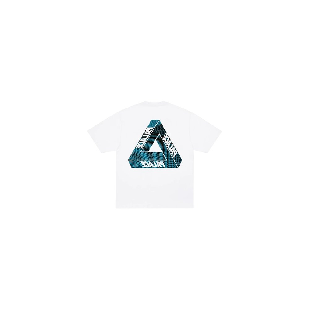 Palace Tri Vex T Shirt White Blue – boční pohled | Purekickz
