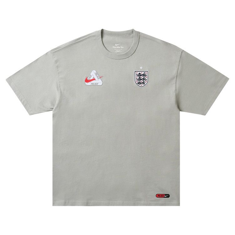Palace x Nike England T-shirt Pewter Grey – hlavní pohled | Purekickz