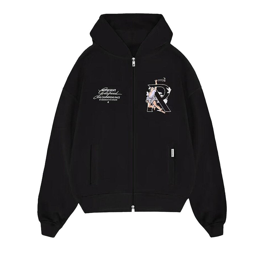 Represent Clo Hermes Zip Hoodie Jet Black – hlavní pohled | Purekickz