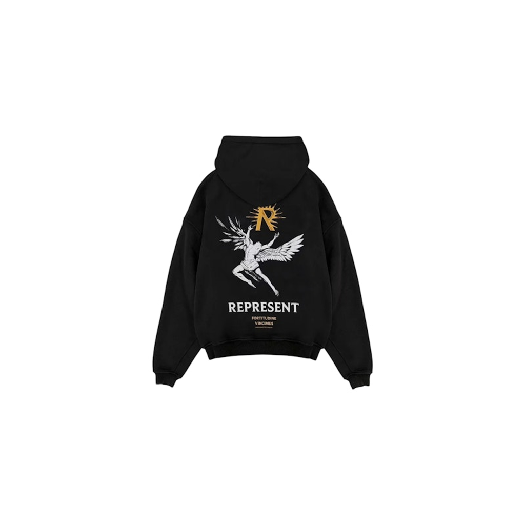 Represent Icarus Black Hoodie – boční pohled | Purekickz