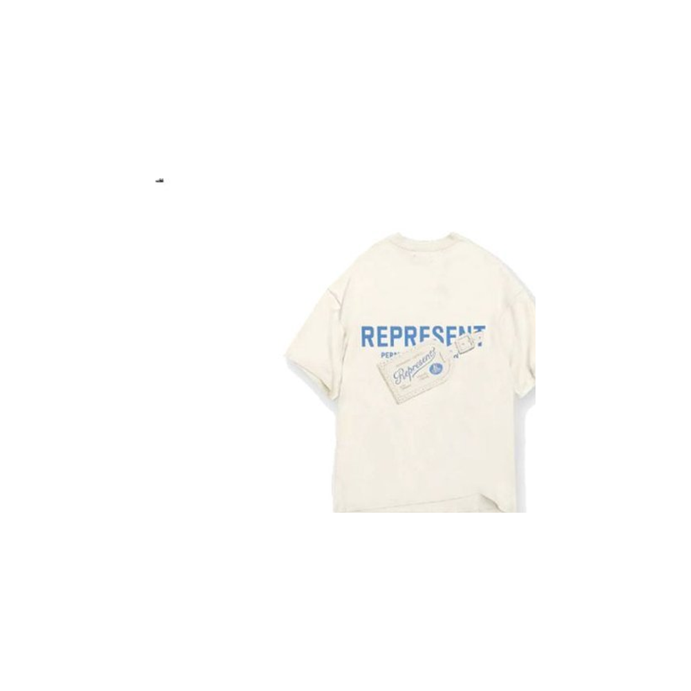 Represent Luggage Tag T-Shirt Antique White – boční pohled | Purekickz