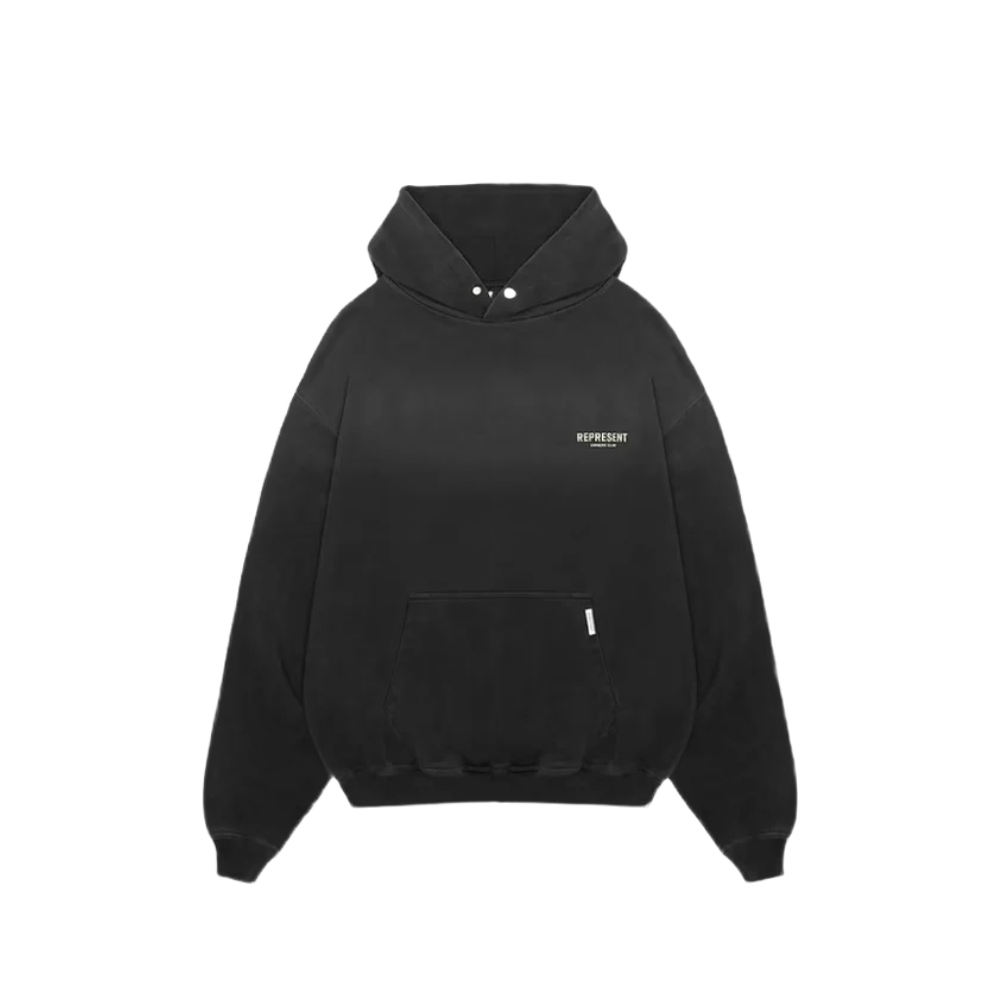Represent Owners Club Aged Hoodie Black – hlavní pohled | Purekickz