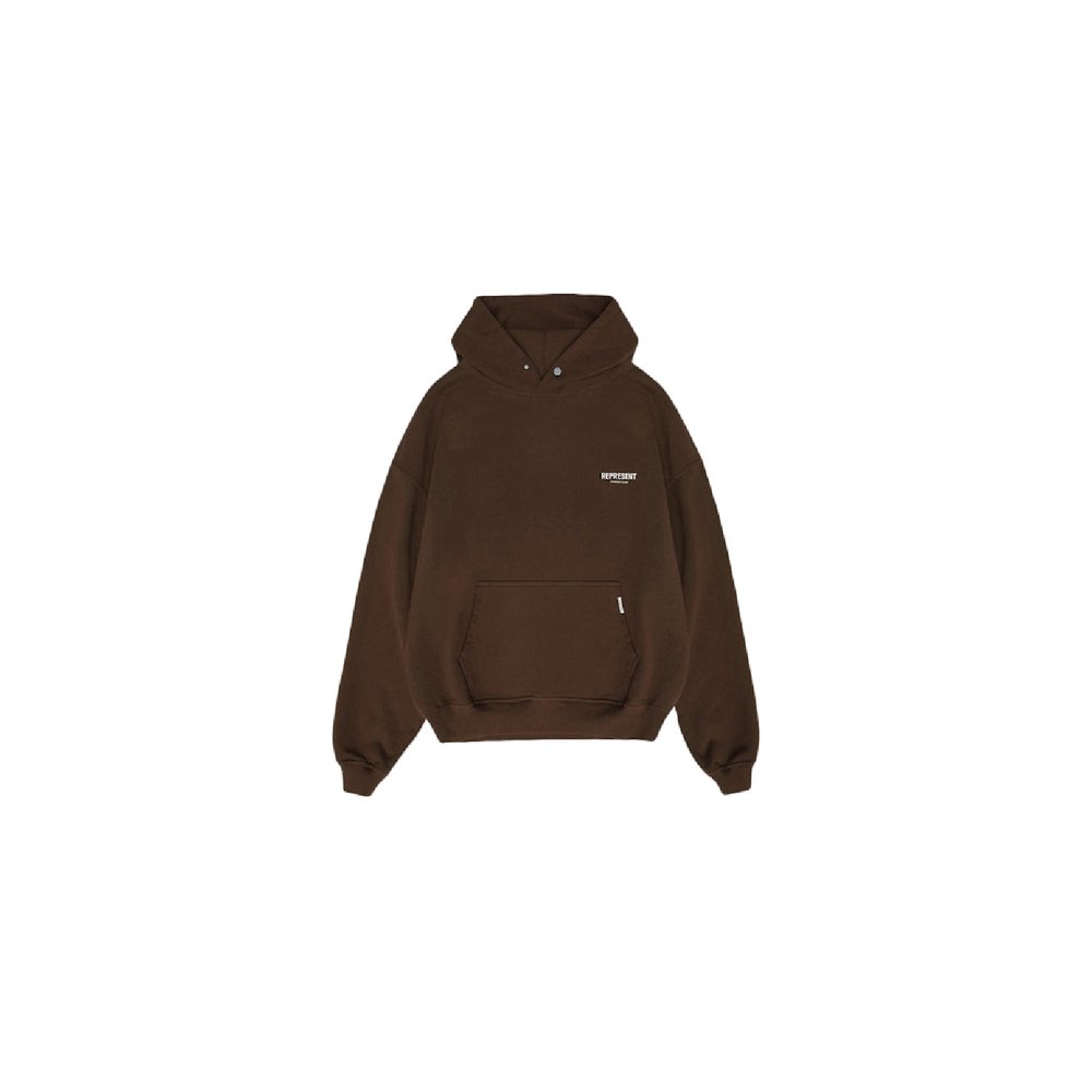 Represent Owners Club Hoodie Brown White