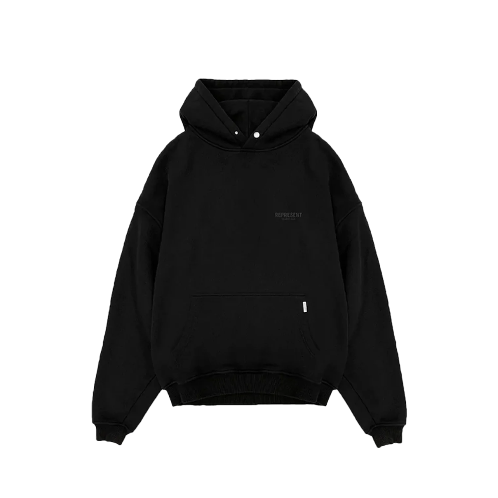 Represent Owners Club Hoodie Matte Black – boční pohled | Purekickz