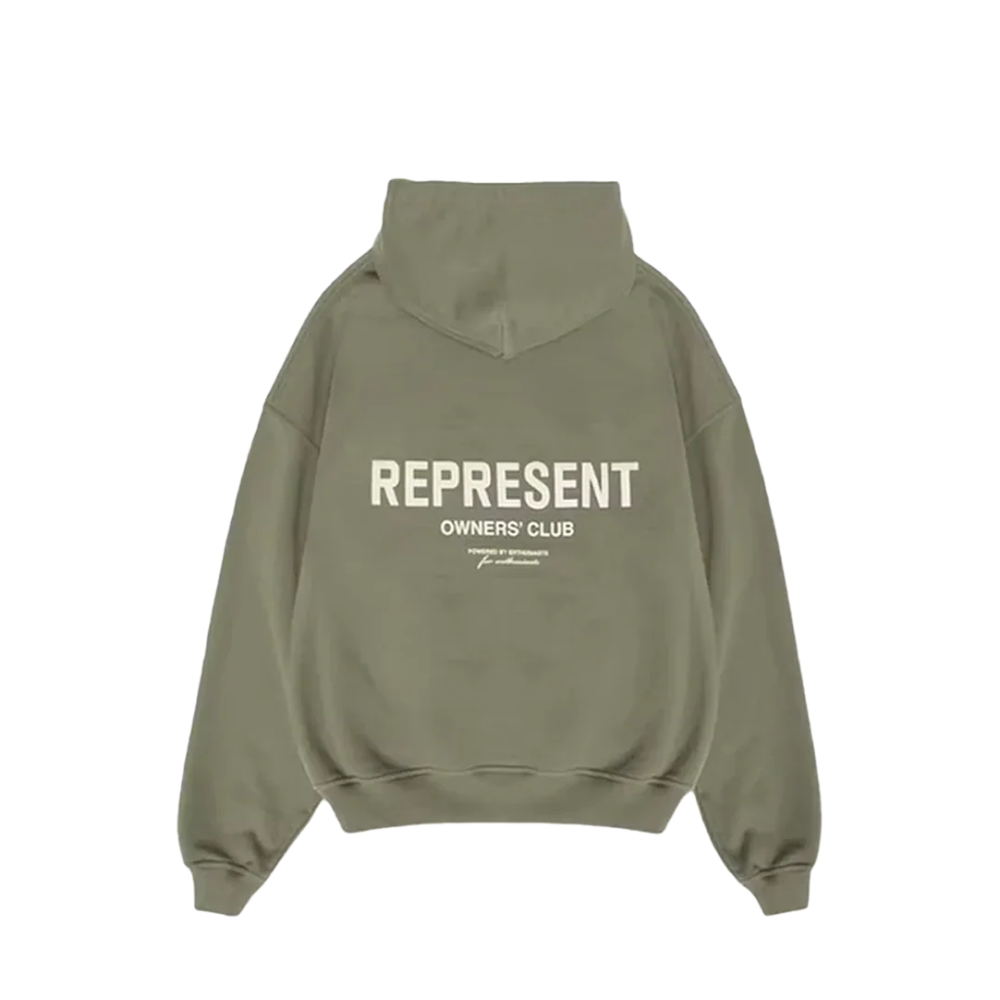 Represent Owners Club Hoodie Olive – boční pohled | Purekickz