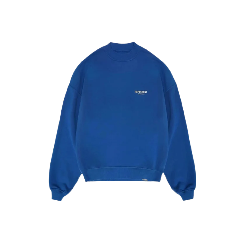 Represent Owner's Club Sweater Cobalt Blue/White – boční pohled | Purekickz