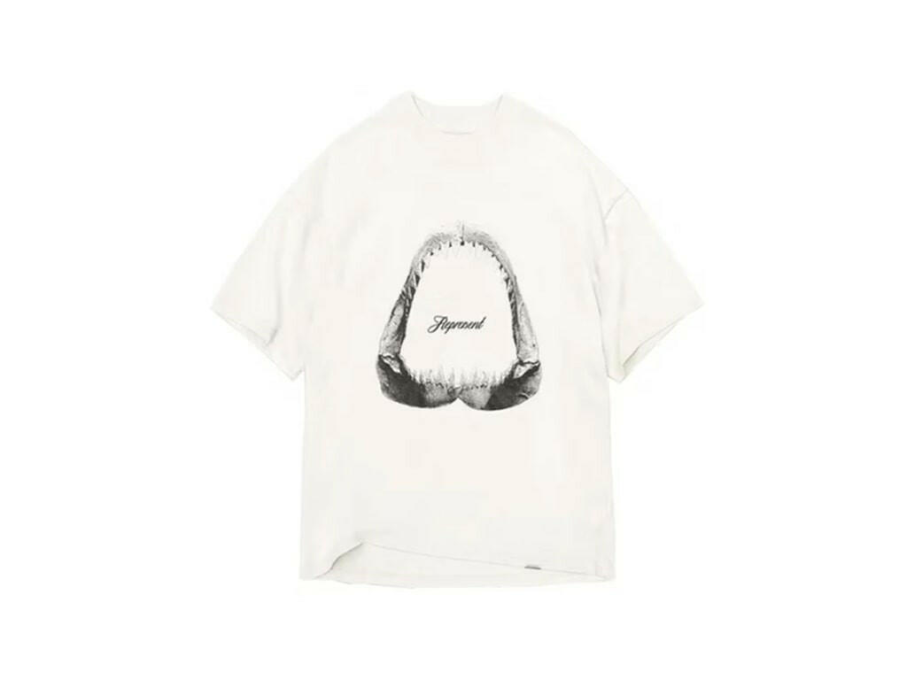 Represent Shark Jaws T-shirt Flat White – hlavní pohled | Purekickz