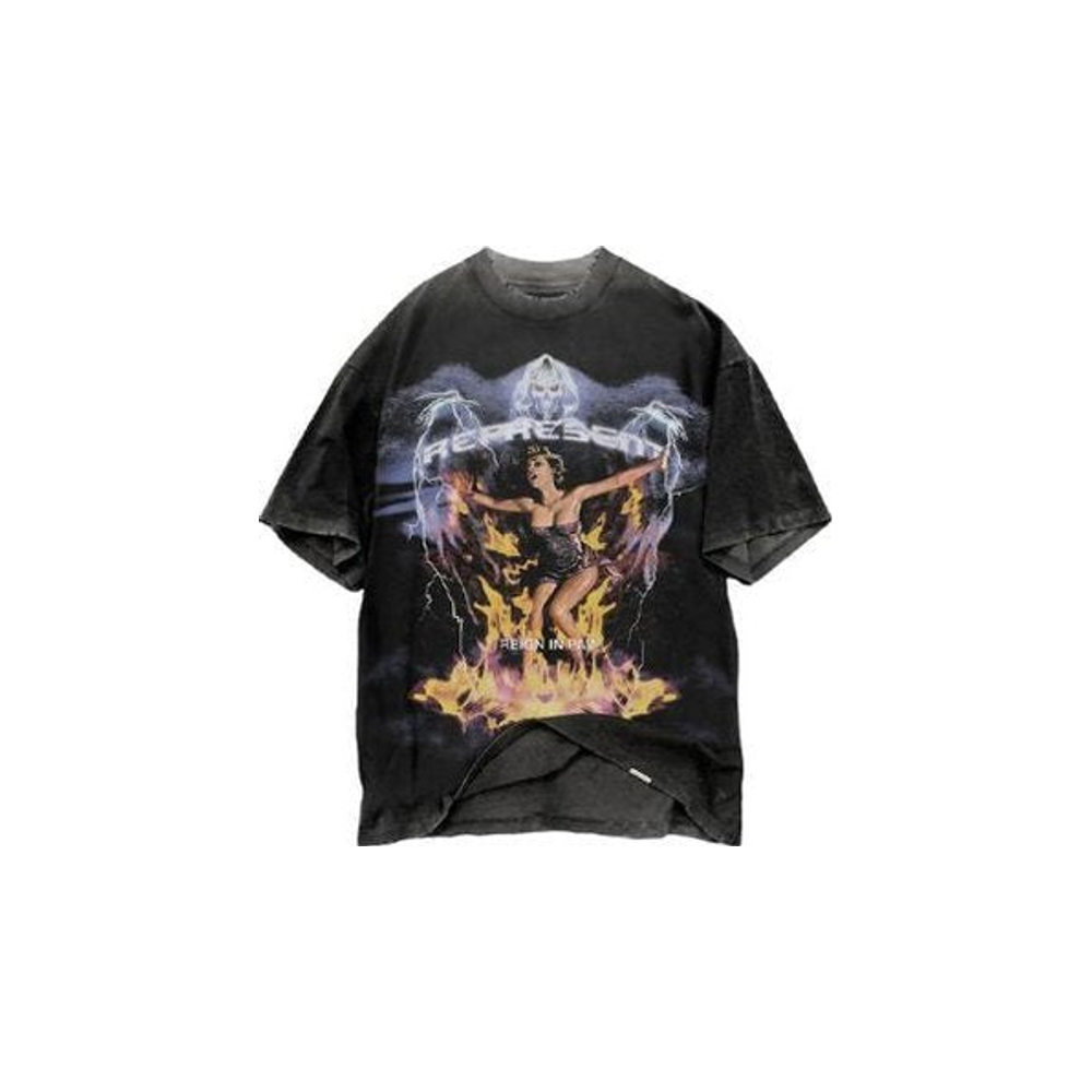 Represent Spirit Reaper Reign In Pain T-Shirt Vintage Black – hlavní pohled | Purekickz