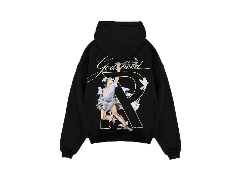 Represent Storms In Heaven Hoodie Black – boční pohled | Purekickz