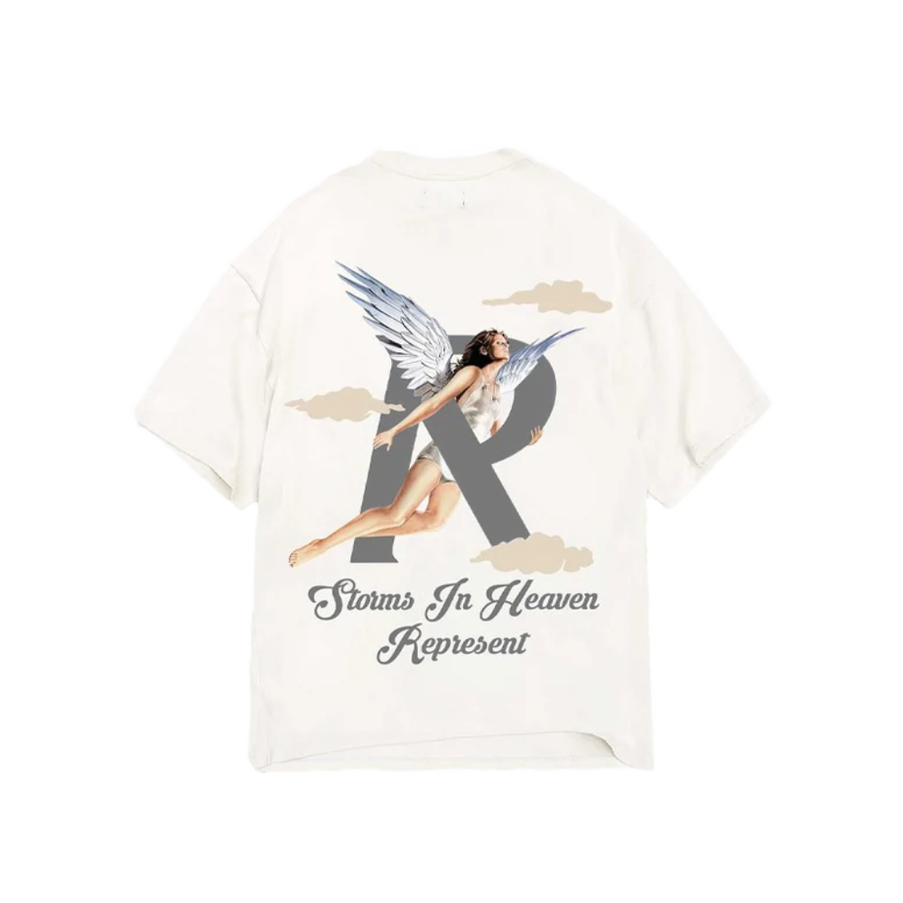 Represent Storms In Heaven T-Shirt Flat White – boční pohled | Purekickz