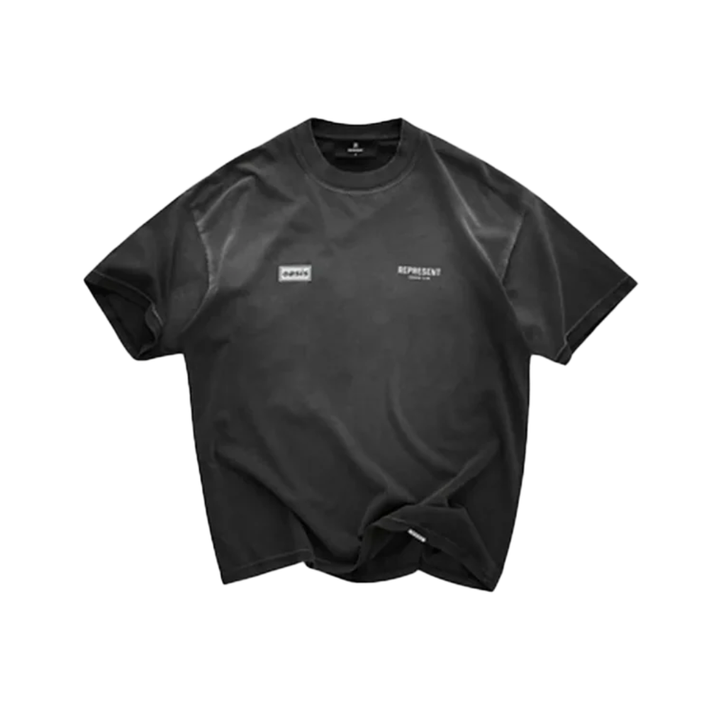 Represent X Oasis Owners Club T-Shirt Stained Black – boční pohled | Purekickz