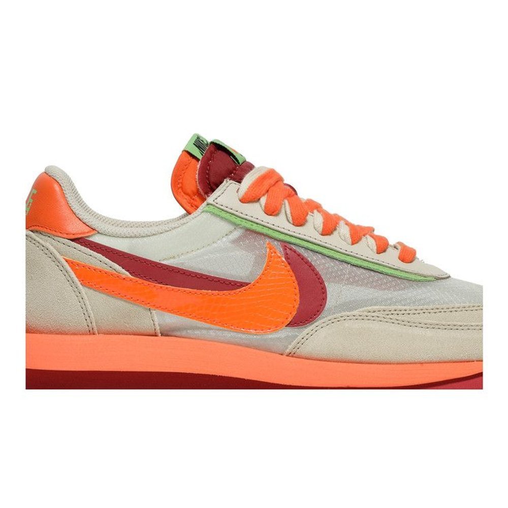 sacai x Clot x Nike LDWaffle Net Orange Blaze – detail | Purekickz