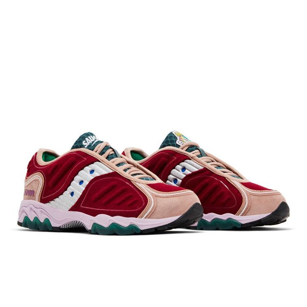Saucony Matrix Jae Tips No Shoes In The House Burgundy – lifestyle foto | Purekickz